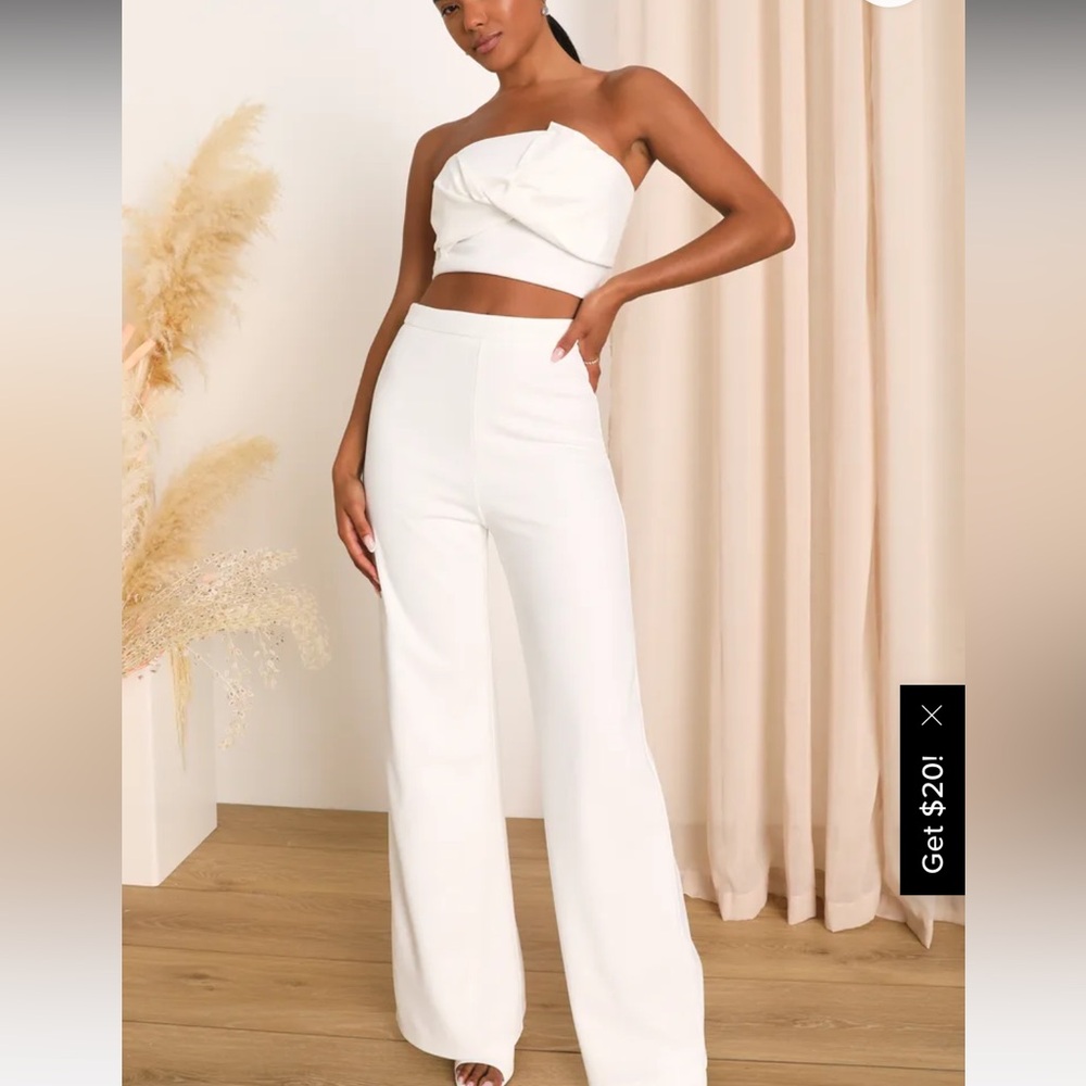 Lulu’s two piece white set